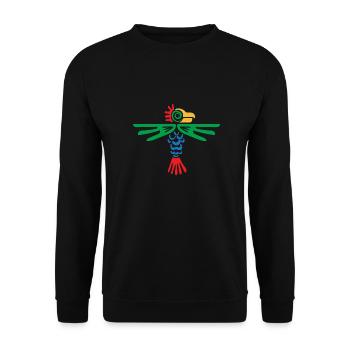 Aztec symbol eagle tribal design gift idea - Unisex Sweatshirt - black - Front - Alina (178cm) & Michal (187cm)