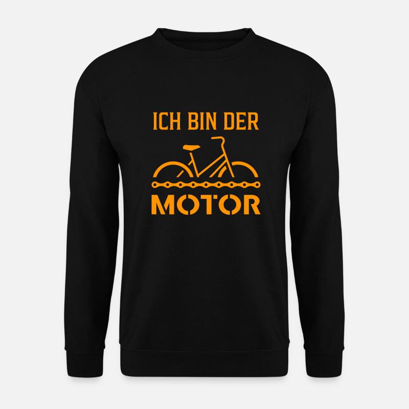 Ich bin der Motor Fahrrad Geschenk - Unisex Pullover - Schwarz