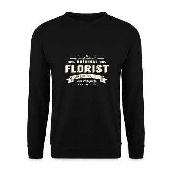 Florist aus Leidenschaft - Unisex Pullover - Schwarz - Vorne - Alina (178cm) & Michal (187cm)