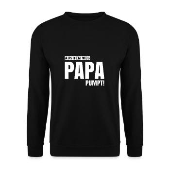 Out of the way Dad Pumps! - Unisex Sweatshirt - black - Front - Alina (178cm) & Michal (187cm)