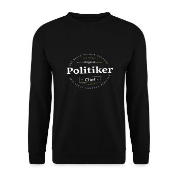Beruf Politiker - Unisex Pullover - Schwarz - Vorne - Alina (178cm) & Michal (187cm)