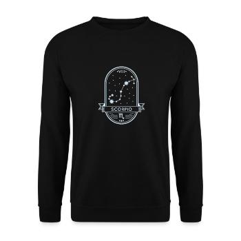 Skorpion-Konstellation - Unisex Pullover - Schwarz - Vorne - Alina (178cm) & Michal (187cm)