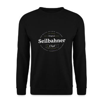 Beruf Seilbahner - Unisex Pullover - Schwarz - Vorne - Alina (178cm) & Michal (187cm)
