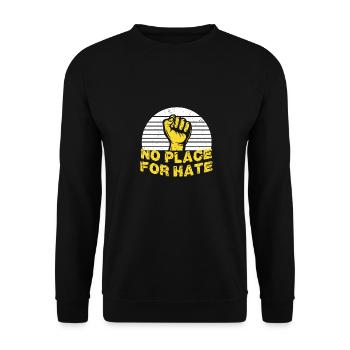 Contre la haine Antifa associe des cadeaux politiques aux nazis - Sweat-shirt Unisexe - noir - Devant - Alina (178cm) & Michal (187cm)