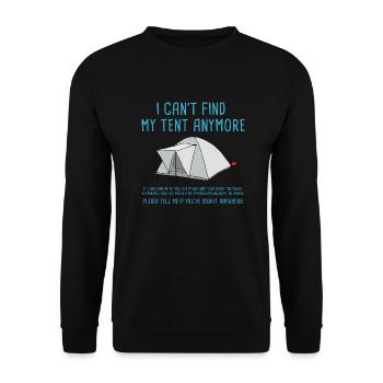 festival_i_cant_find_my_tent_anymore_06_ - Unisex Pullover - Schwarz - Vorne - Alina (178cm) & Michal (187cm)