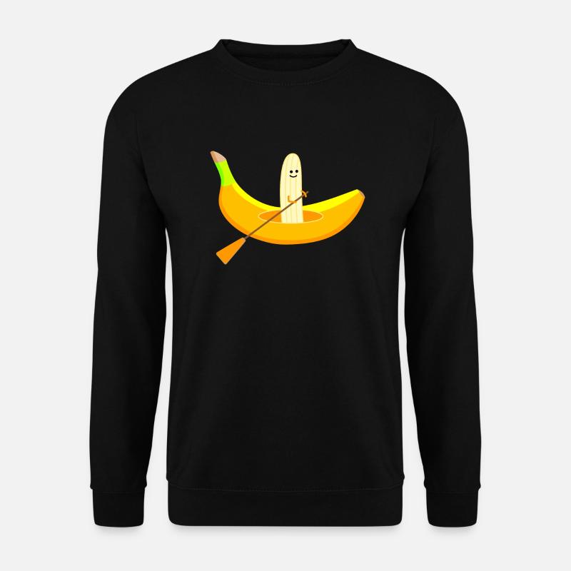 Paddler mit Banane - Unisex Pullover - Schwarz