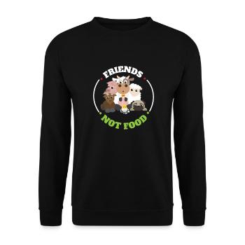 Amis Pas de nourriture Vegan Drôle Idée Cadeau - Sweat-shirt Unisexe - noir - Devant - Alina (178cm) & Michal (187cm)