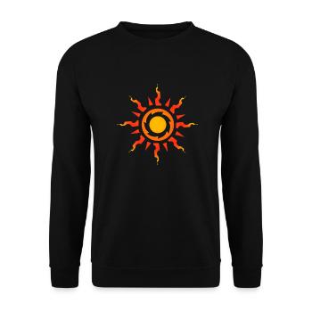 Idée de cadeau de tatouage tribal symbole soleil tribal - Sweat-shirt Unisexe - noir - Devant - Alina (178cm) & Michal (187cm)