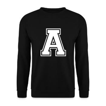 A - Unisex Sweatshirt - black - Front - Alina (178cm) & Michal (187cm)