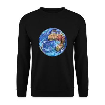 planet Earth - Unisex Sweatshirt - black - Front - Alina (178cm) & Michal (187cm)