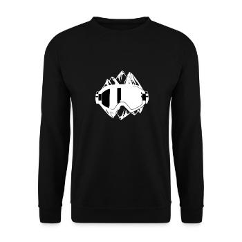 Ski- Skibrille mit Bergen Geschenk - Unisex Pullover - Schwarz - Vorne - Alina (178cm) & Michal (187cm)