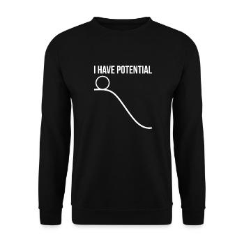 J'ai un don potentiel en physique - Sweat-shirt Unisexe - noir - Devant - Alina (178cm) & Michal (187cm)