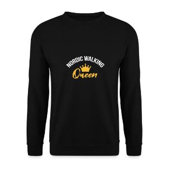 Idée cadeau Nordic Walking Lady - Sweat-shirt Unisexe - noir - Devant - Alina (178cm) & Michal (187cm)