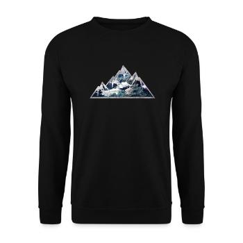 mountains rock - Unisex Pullover - Schwarz - Vorne - Alina (178cm) & Michal (187cm)
