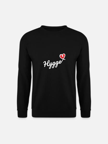 Hygge Heart Cozy Relax Geschenkidee - Unisex Pullover - Schwarz