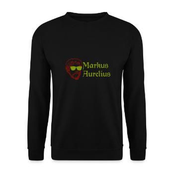 Stoïcien Marcus Aurelius Stoizisme Drôle cadeau - Sweat-shirt Unisexe - noir - Devant - Alina (178cm) & Michal (187cm)