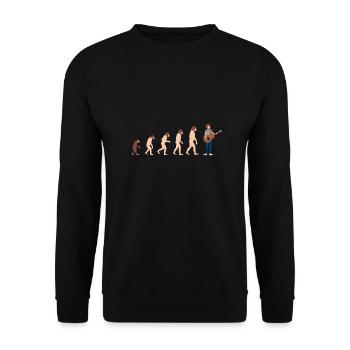 Guitariste Evolution Idée cadeau amusante - Sweat-shirt Unisexe - noir - Devant - Alina (178cm) & Michal (187cm)
