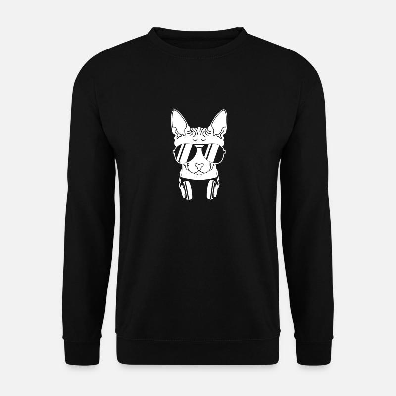 Cool cat kitty kitty chat nu - Sweat-shirt Unisexe - noir