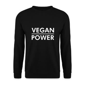 Vegan Power Gift - Unisex Sweatshirt - black - Front - Alina (178cm) & Michal (187cm)