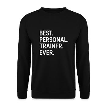 Best personal trainer ever coach gift - Unisex Sweatshirt - black - Front - Alina (178cm) & Michal (187cm)