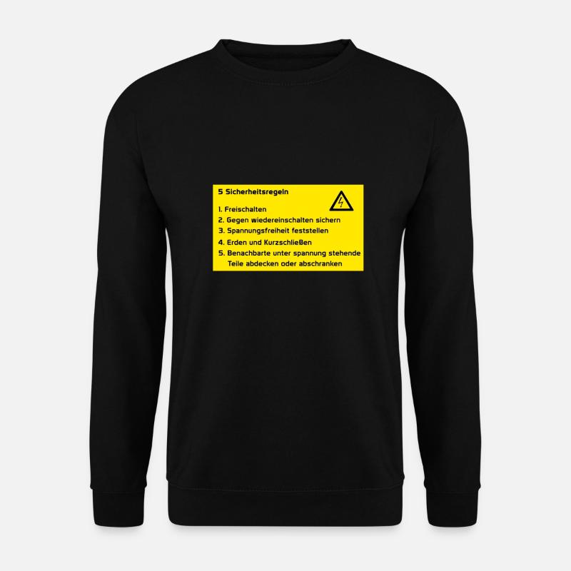 5 Sicherheitsregeln - Unisex Pullover - Schwarz