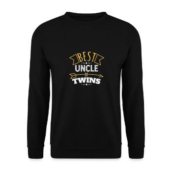Gemini Best Uncle Of Twins Funny Gift Idea - Unisex Sweatshirt - black - Front - Alina (178cm) & Michal (187cm)