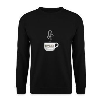 Idée de cadeau drôle drôle de café Hygge - Sweat-shirt Unisexe - noir - Devant - Alina (178cm) & Michal (187cm)