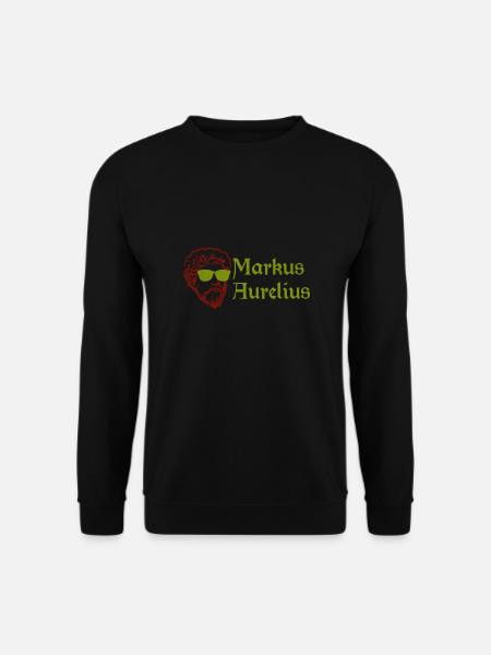 Stoiker Marcus Aurelius Stoizismus Lustig Geschenk - Unisex Pullover - Schwarz