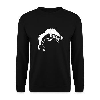 Poisson - Sweat-shirt Unisexe - noir - Devant - Alina (178cm) & Michal (187cm)