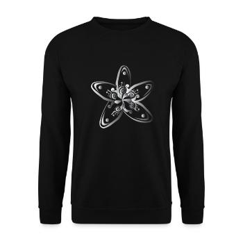 Hawaii flower plumeria syllable gift idea - Unisex Sweatshirt - black - Front - Alina (178cm) & Michal (187cm)