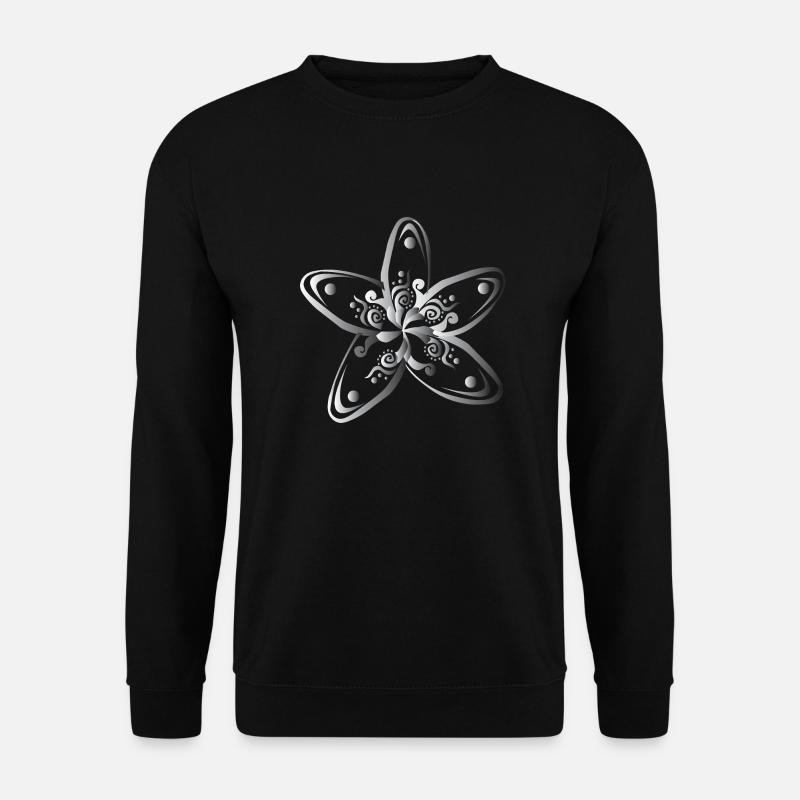 Hawaii Blume Plumeria Silbe Geschenkidee - Unisex Pullover - Schwarz