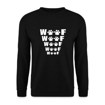 Woof woof dog shirt gift dog owner - Unisex Sweatshirt - black - Front - Alina (178cm) & Michal (187cm)