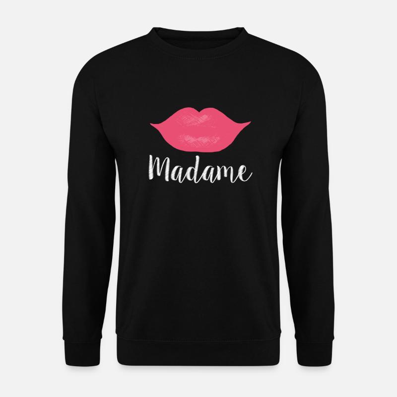 Madame Lips Big white - Unisex Pullover - Schwarz