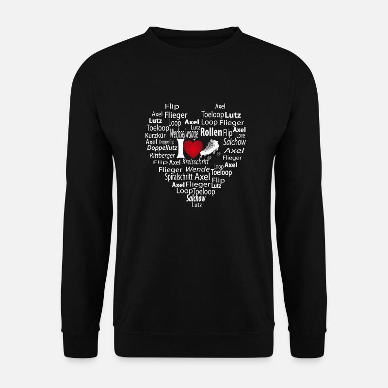 love rollkunstlauf herz b - Unisex Pullover - Schwarz