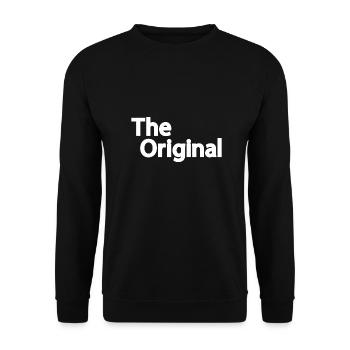 The Original Geschenk - Unisex Pullover - Schwarz - Vorne - Alina (178cm) & Michal (187cm)