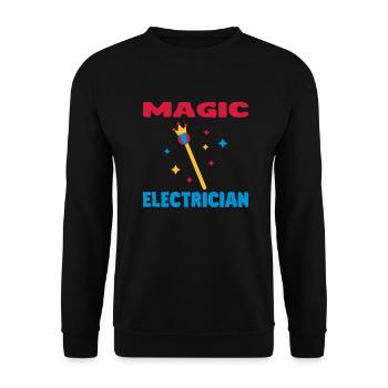Plumber / Mechanician / electrician / Dad / Geek - Sweat-shirt Unisexe - noir - Devant - Alina (178cm) & Michal (187cm)