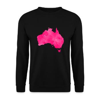 australia pink country - Unisex Pullover - Schwarz - Vorne - Alina (178cm) & Michal (187cm)