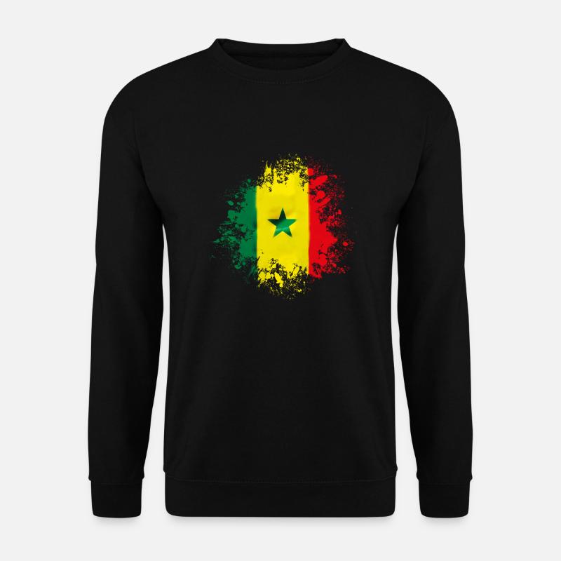 senegal flag design - Unisex Pullover - Schwarz