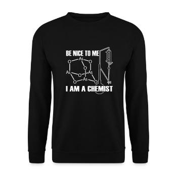 chemiker / chemie / chemist - Unisex Pullover - Schwarz - Vorne - Alina (178cm) & Michal (187cm)