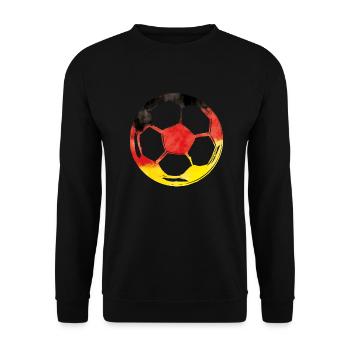 fussball deutschland - Unisex Pullover - Schwarz - Vorne - Alina (178cm) & Michal (187cm)