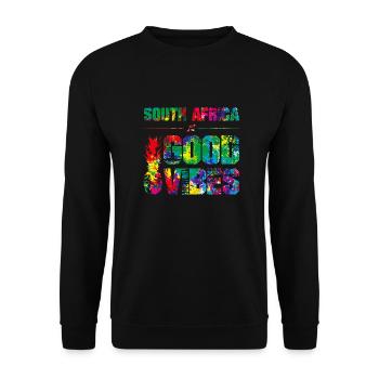 south africa good vibes - Unisex Pullover - Schwarz - Vorne - Alina (178cm) & Michal (187cm)