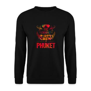 phuket party crew - Unisex Pullover - Schwarz - Vorne - Alina (178cm) & Michal (187cm)