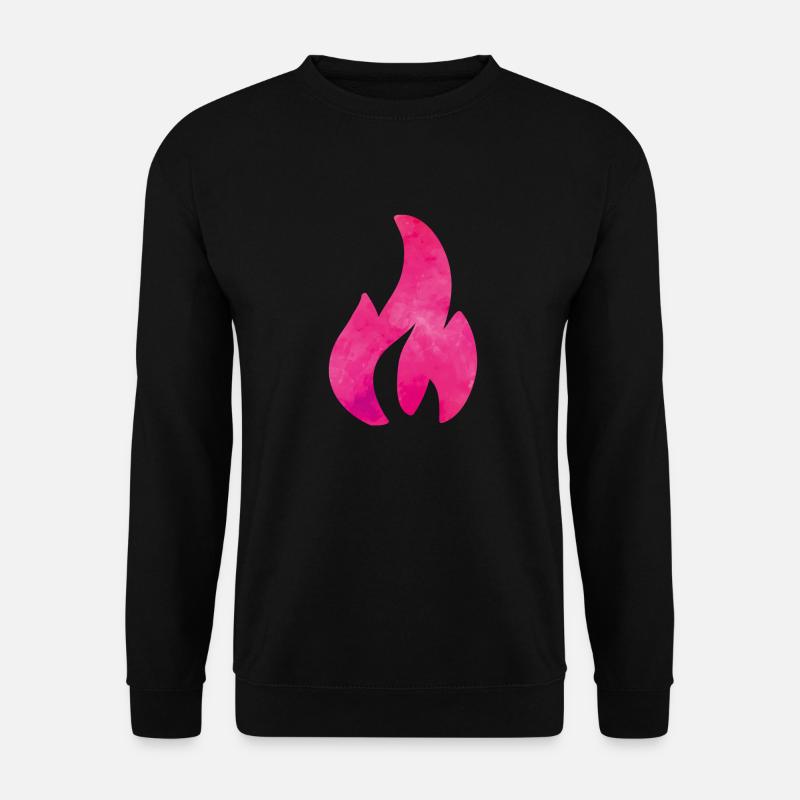 flamme feuer pink - Unisex Pullover - Schwarz