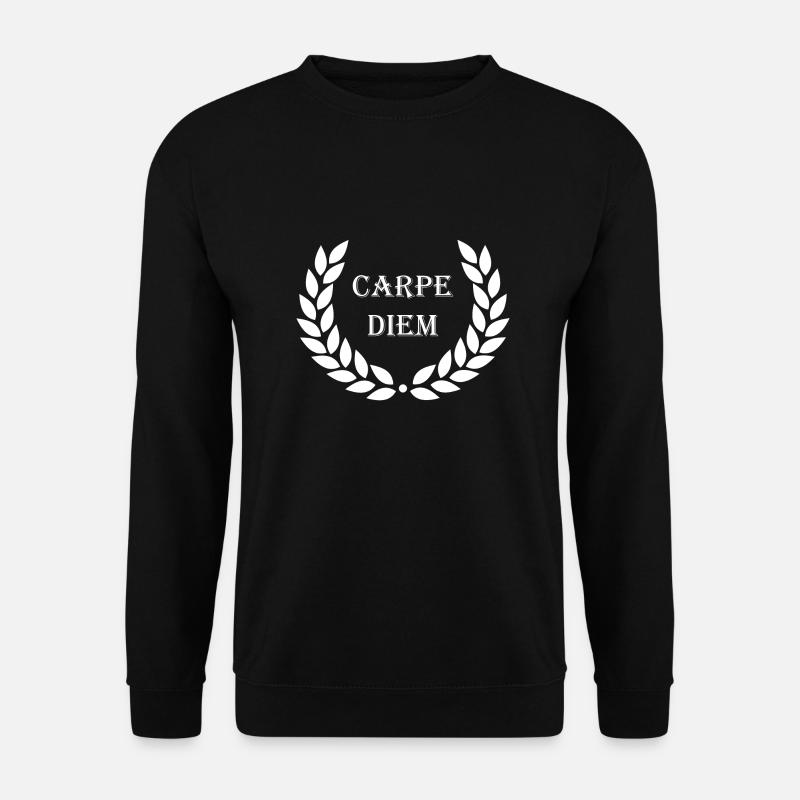Carpe Diem - White - Unisex Pullover - Schwarz