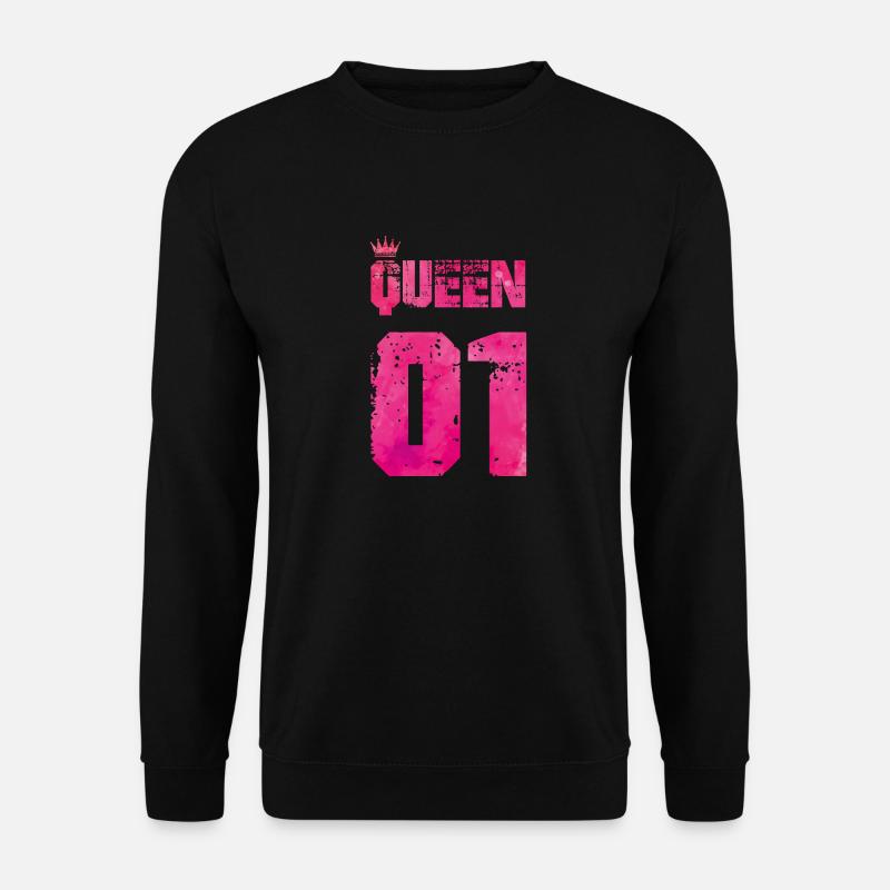 queen 01 pink - Unisex Pullover - Schwarz