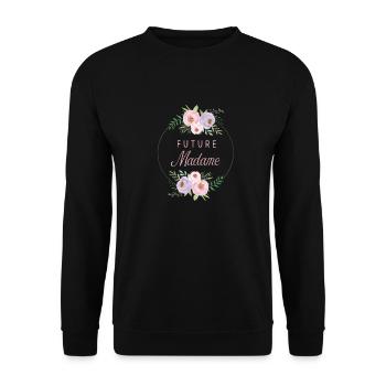 future_madame - Sweat-shirt Unisexe - noir - Devant - Alina (178cm) & Michal (187cm)