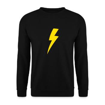 Lightning bolt - Unisex Sweatshirt - black - Front - Alina (178cm) & Michal (187cm)