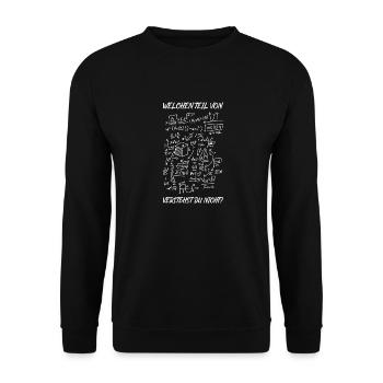 Welchen Teil von verstehst du nicht Physik - Unisex Pullover - Schwarz - Vorne - Alina (178cm) & Michal (187cm)