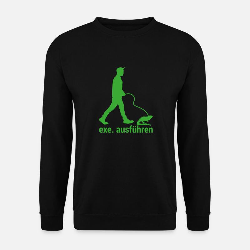 Exe Echse ausfuehren Admin Sysadmin Geschenk - Unisex Pullover - Schwarz