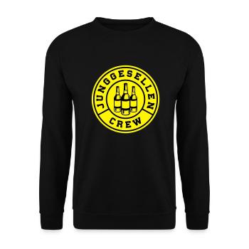 junggesellen crew bier - Unisex Pullover - Schwarz - Vorne - Alina (178cm) & Michal (187cm)